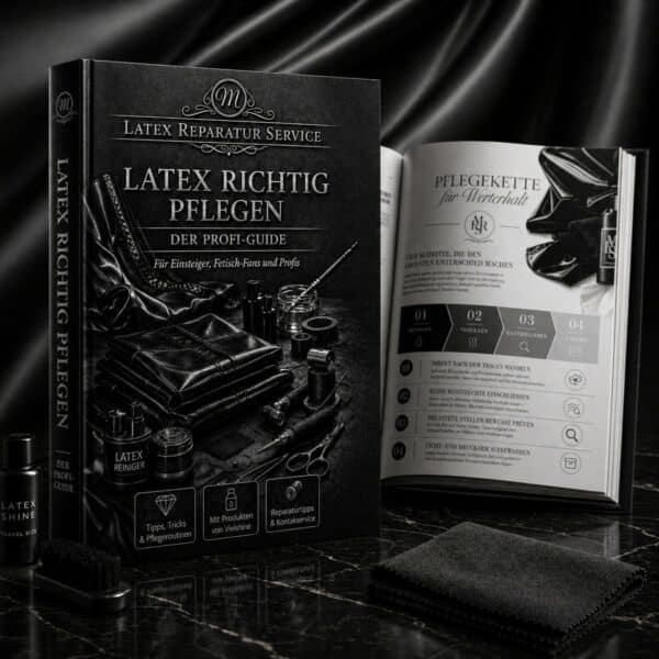 Latex Pflegeguide mit Pflegekette und Latexpflege Themen