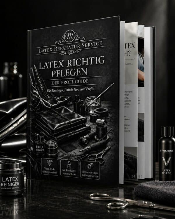 Latex richtig pflegen Buchcover mit sichtbaren Innenseiten